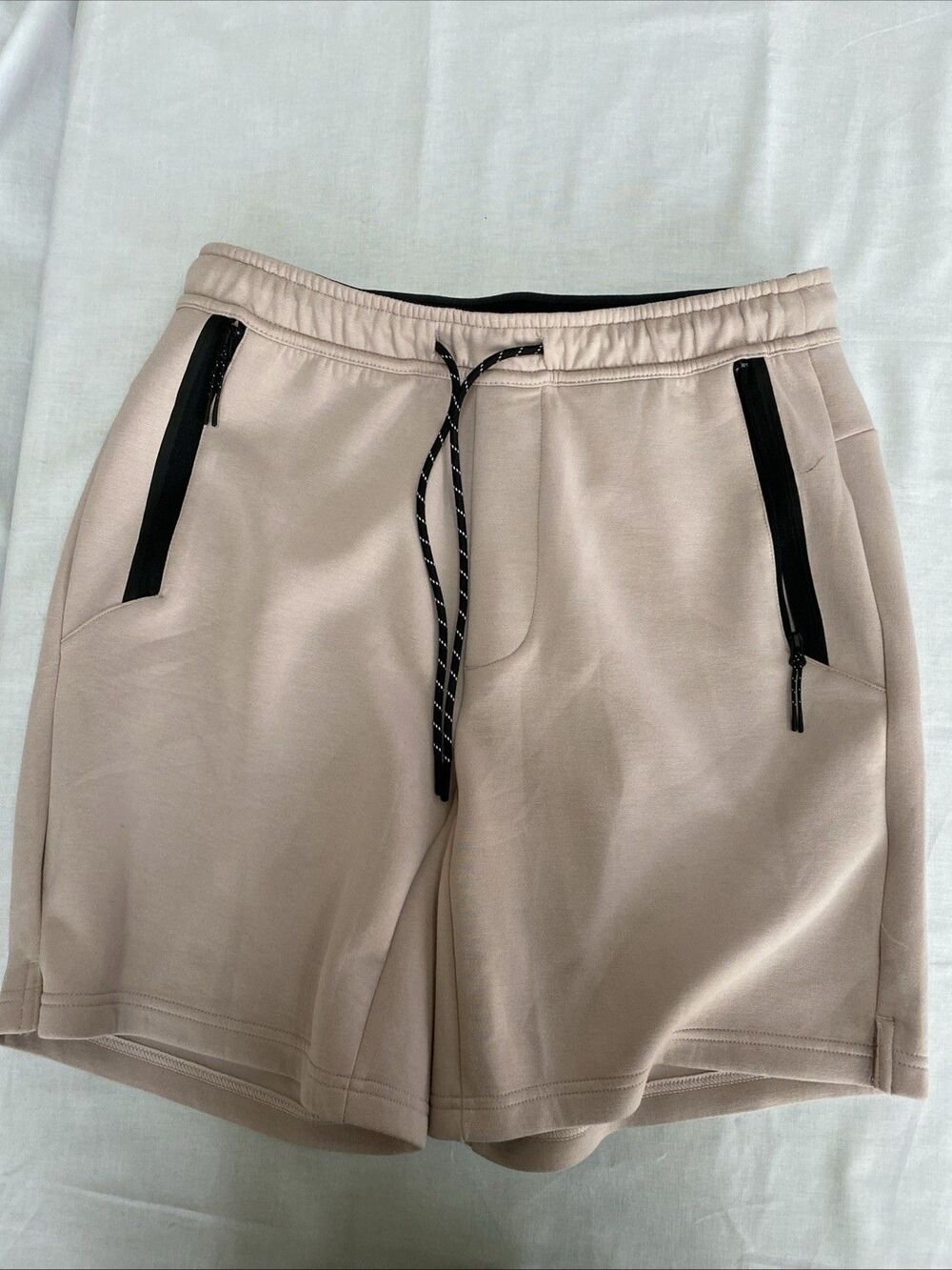 American Eagle AE 24/7 Jogger Shorts Mens Small Pink Zipper Pockets 7" Inseam